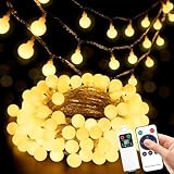 Sprifityy Guirlande lumineuse d'extérieur et d'intérieur - 15 m - 100 LED - Avec minuterie et 8 modes - Étanche IP42 - Idéale pour chambre, jardin, fête, terrasse, balcon (27m)
