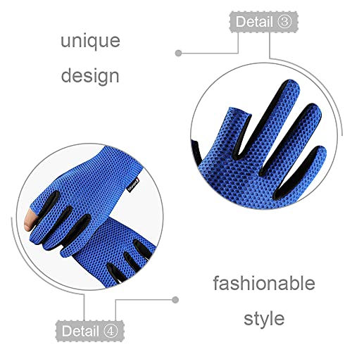 Ccmtanghong Fishing Gloves Half Finger Breathable Gloves Ice Silk Gloves Anti Slip Anti Cut Gloves Outdoor Sports Camping #TOP4