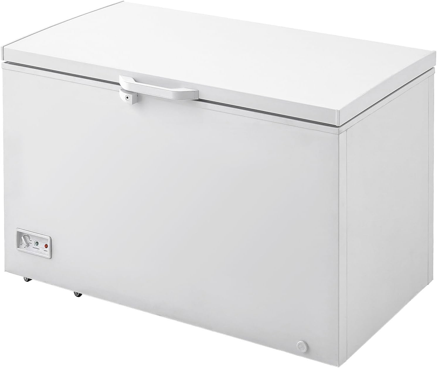 Happybuy Chest Freezer, 12.8 Cu.ft / 345 L Large Deep Freezer; 4 Removable Baskets; Freestanding, Top Open Door, Locking Lid, 7-Level Temp, LED Light, 6 Wheels