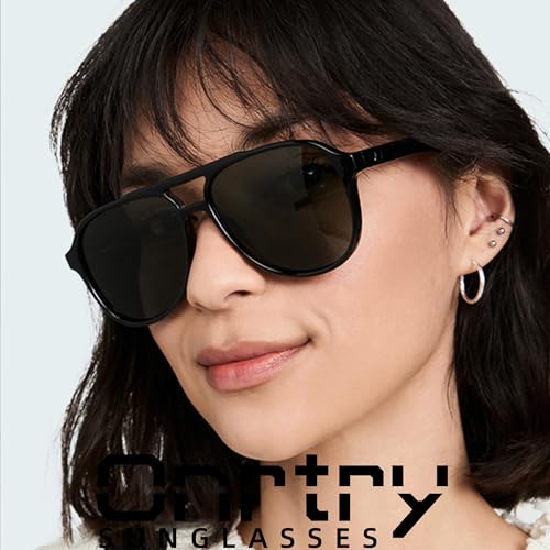Image of Onrtry Retro Polarized Aviator Sunglasses for Women Men Classic 70s Vintage Trendy Square Sun Glasses Shades