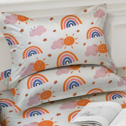 Image of Weave & Decor Printed Kids Bedsheets for King Size Bed 72x78x8 Inches, with 2 Pillow Covers 20x30, for Longer Double Mattresses