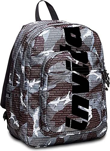 Zaino Scolastico Checker Nero E Viola - Quadrettato Unisex, Capiente Con Porta Laptop