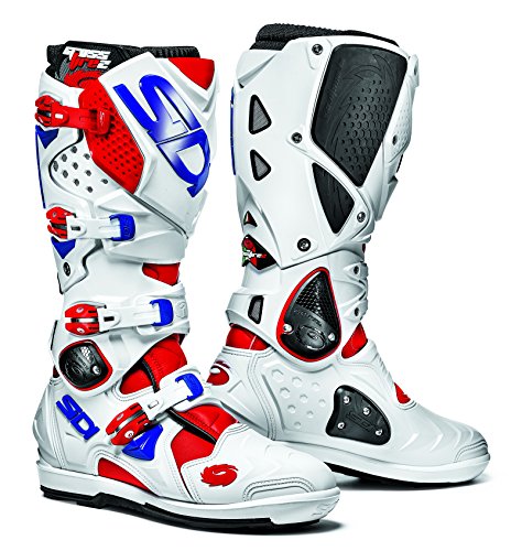 Sidi Bottes de Moto, Rouge/Blanc/Bleu, 42