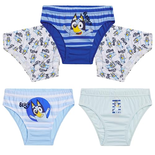 Bluey Boys Briefs, Soft Breathable Underwear Pack of Underpants - Gifts for Boys