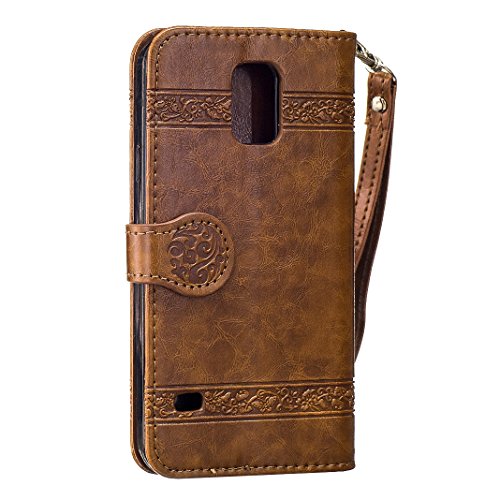 Galaxy S5 Custodia, Fiocco rosa Vintage Embossed