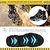 SROTER Steel Toe Cap Boots Men Women Work Boots Waterproof Safety Trainers Lightweight Safety Shoes Non-Slip, Black, 11 UK #4