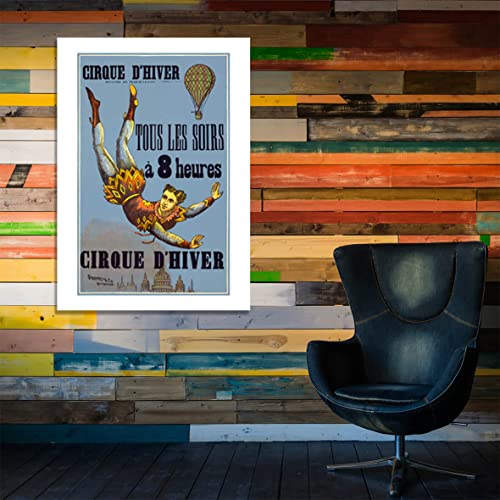 Cirque Winter affiche encadrée mat Spiffing Prints décoration murale maison format moyen - 6