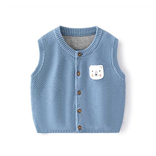 Girls Boys Sleeveless Sweater Vest Chunky Knit Vest Fall Waistcoat Toddler Button Front Knit Cardigan Baby Knitted Sweater