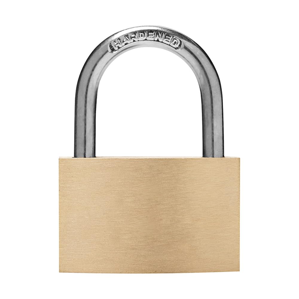 Lucchetto sottile in ottone massiccio con stessa chiave, 40 mm, confezione da 12