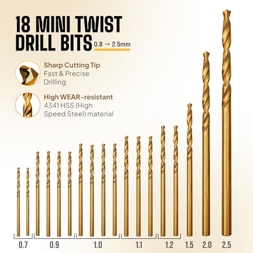 Image of Pin Vise Hand Drill Manual with Micro Drill Bits, Jewelry Drill for Resin