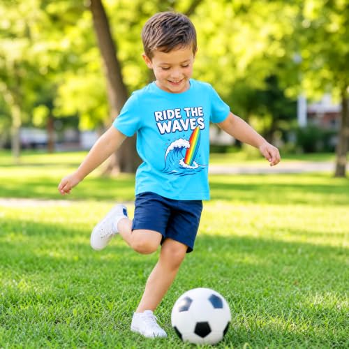 Image of DEEKEY Toddler Boys Shirts Short-Sleeve Little Kids t Shirts Boys' Tops, Tees & Shirts Graphic TEE Age for 2-7 Years 4-Pack