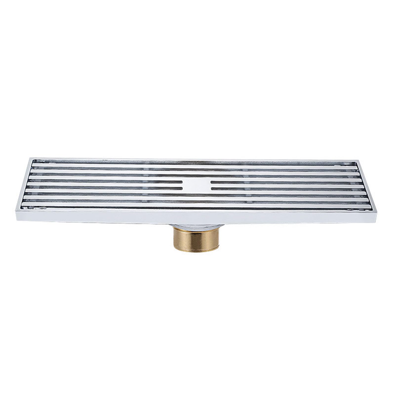 Scarico Pavimento, Scarico Doccia Doccia in Linea in Ottone Esteso di Grande capacità con Filtro per Capelli A Griglia Rimovibile per WC da Bagno,11.8 in x 3.93 in,B