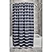 Produktbild iDesign Duschvorhang, schöner Badewannenvorhang in 183,0 cm x 183,0 cm aus Polyester, marineblau/weiß