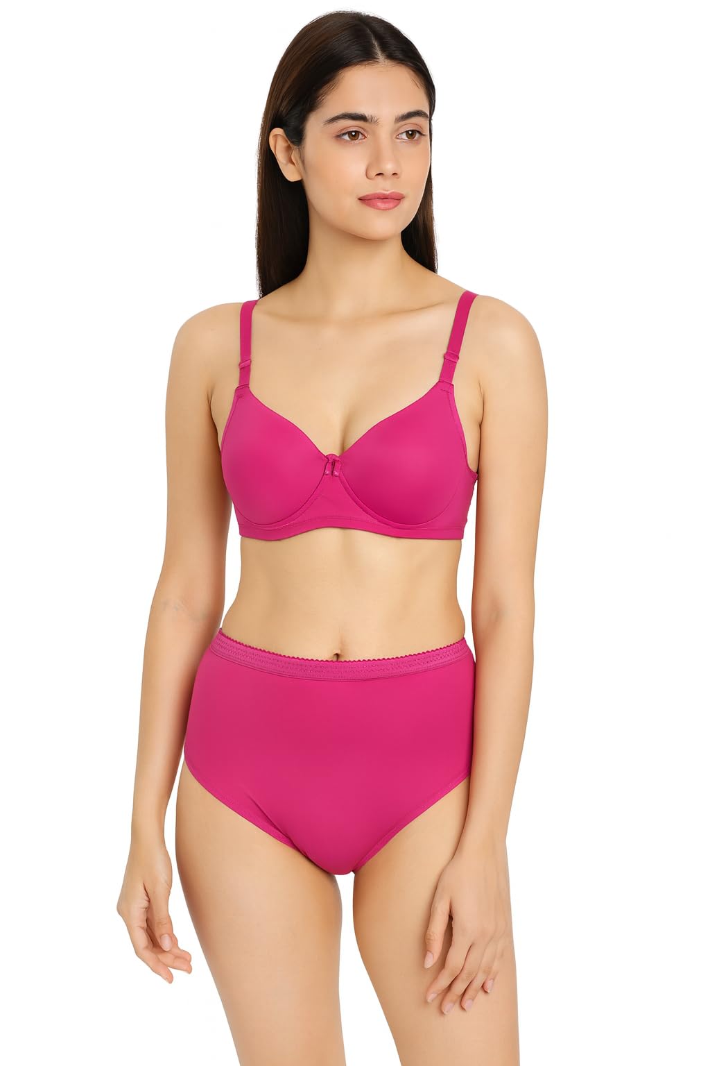 hpa hidden power apparel HPA Lingerie Set for Girls & Women | Light Padded Full Coverage T-Shirt Bra and Panty Set | Comfortable Everyday Bra & Panty Combo-picture-34