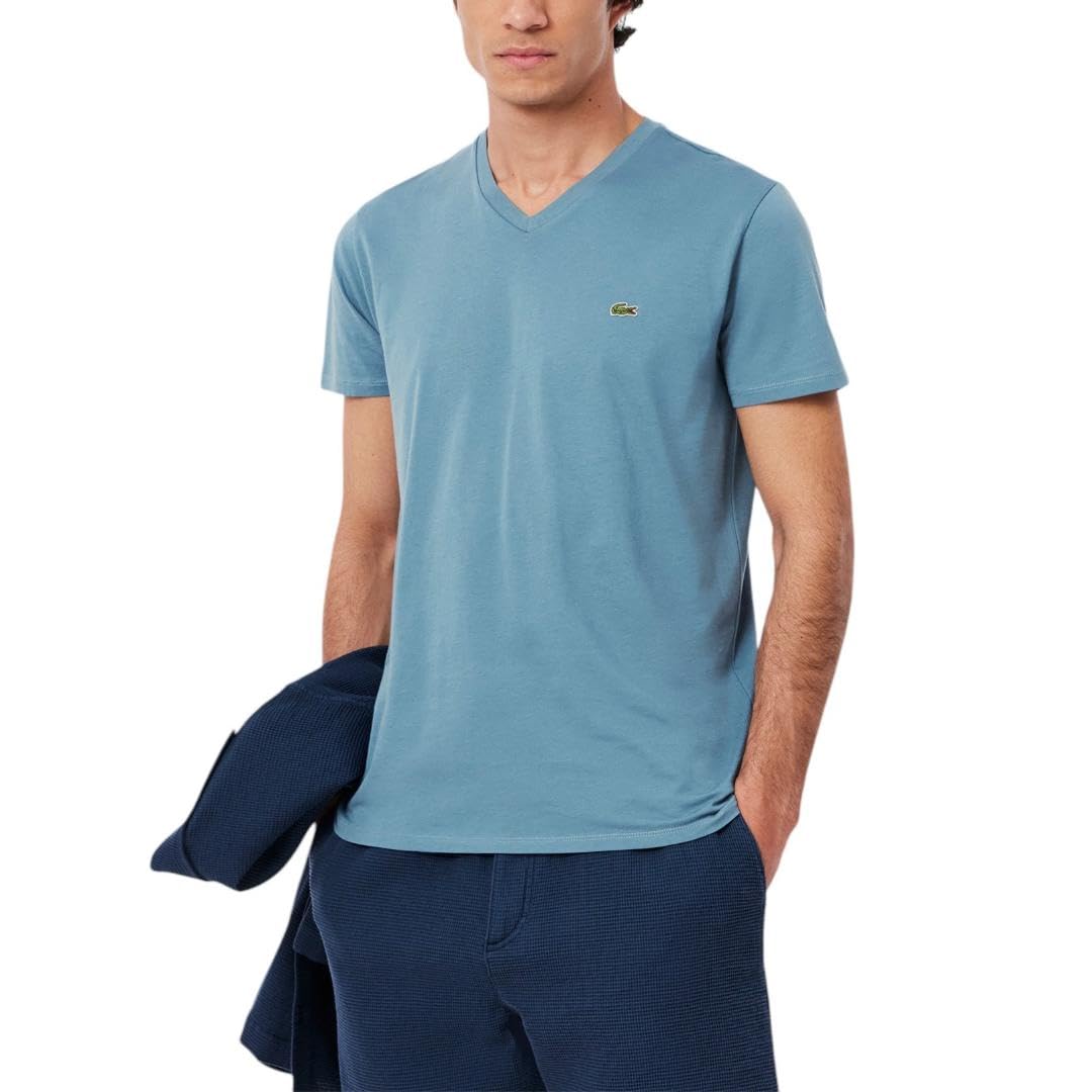 Lacoste Men's V Neck Cotton Pima T-Shirt