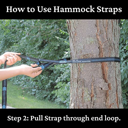 Be In Nature Xl Hammock Straps – Tree Straps – 20 Feet Long – 42 Loops – Support 500 Pounds (Black) #TOP3