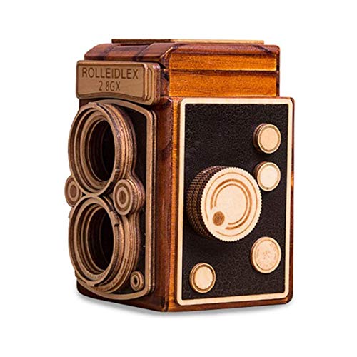 Spieluhr Spieluhr Cartoon Geschenk Dekoration Kreatives Holz Kreative Spiegelreflexkamera Retro Kamera Stifthalter Musikbox Office Storage Supplies