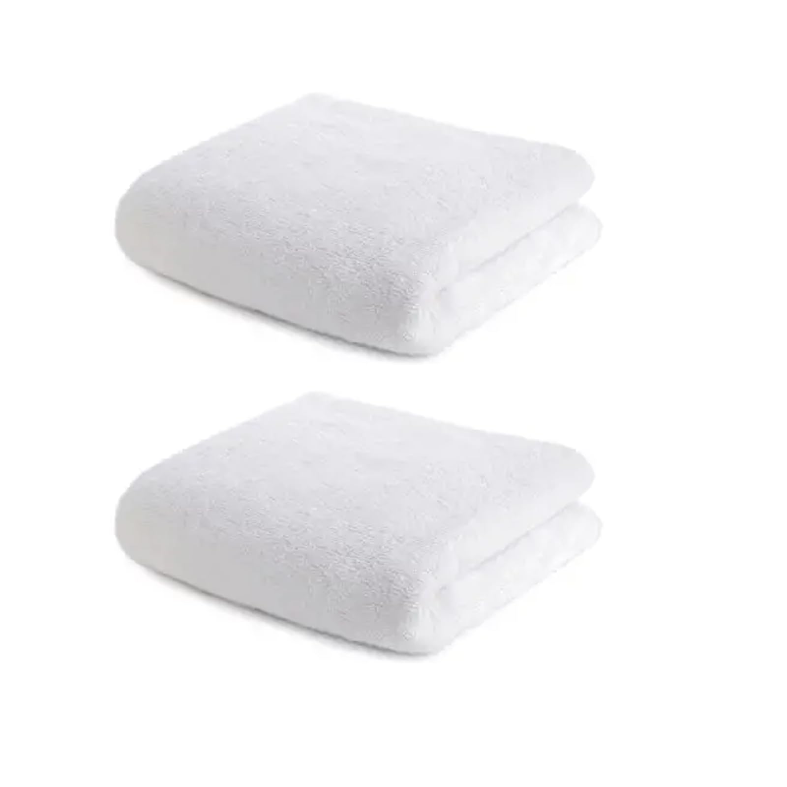 Soft Cleaning Towels 2 Pack Thick Double Layer Cloths for Home White