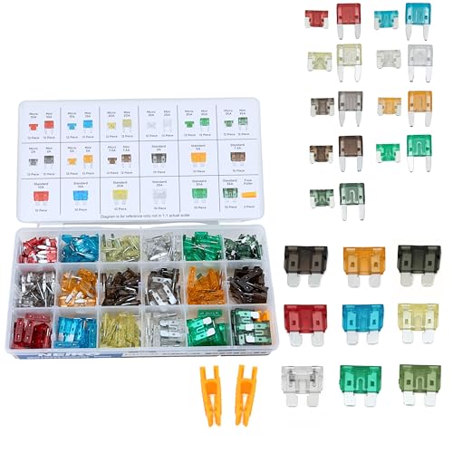 Image of NEIKO 50505A Car Fuse Master Assortment Set, 306pc, Fast Acting, Auto Fuses Kit, Standard, Micro & Mini Sizes, 2A, 5A, 10A, 15A, 20A, 30A, and 35 Amp, Marine Boat, Automotive, RV, Car Fuse Kit