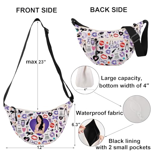 KEYCHIN Singer Inspired Crossbody Bag Music Fans Gifts Singer Lyric Shoulder Bag2