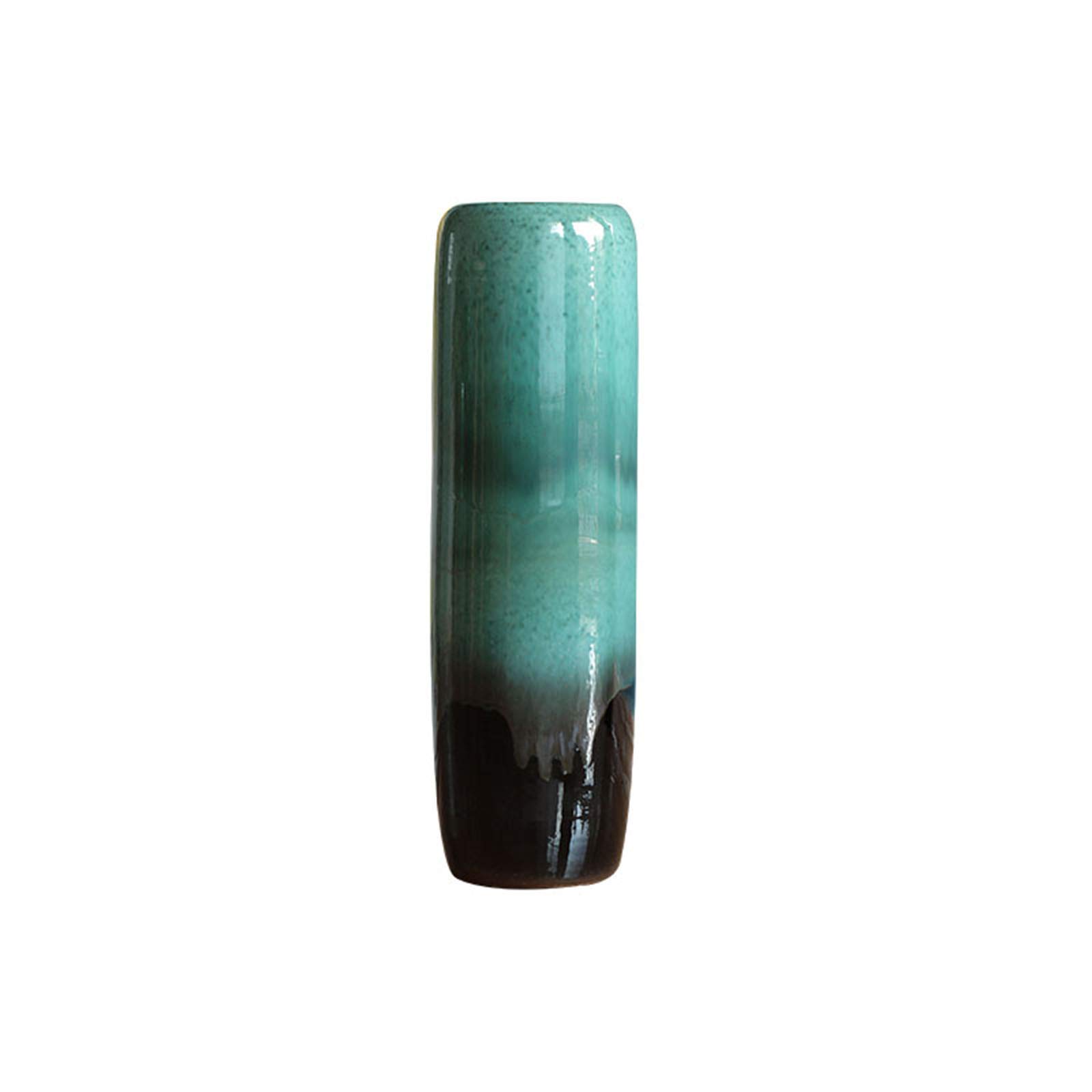 asdchZen Hotel Large Floor-Standing Vase, Multifunction Outdoor Garden Terrace Decorative Ceramic Vase,20 * 60CM