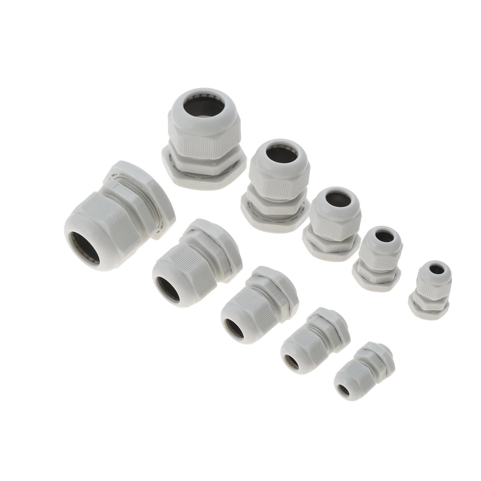 36 pz Kit Pressacavi Regolabile 3-21mm Dado di Bloccaggio Connettore Giunto IP68 Impermeabile M12 M16 M20 M25 M32 plastica nylon