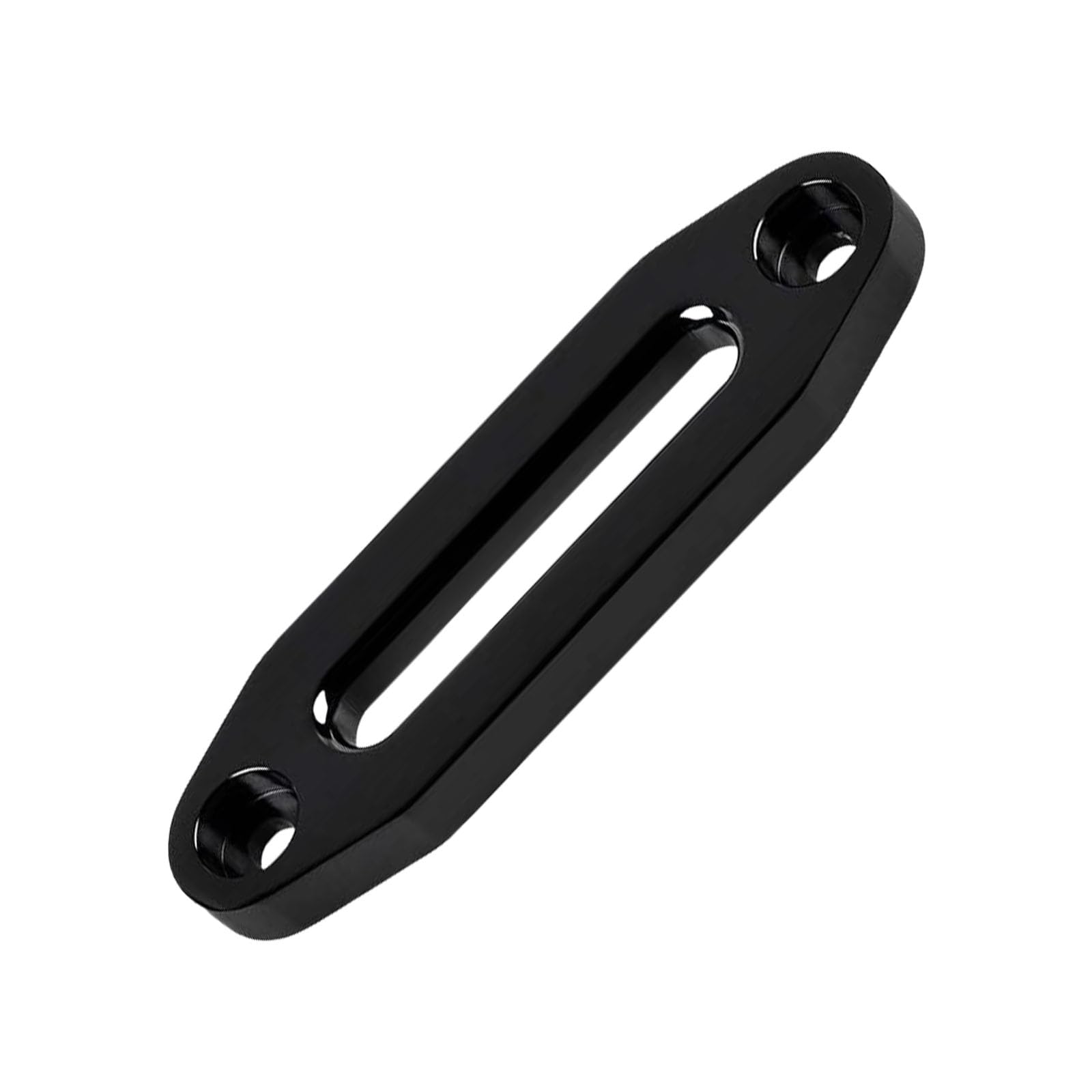 Newft Black 6 Inch Aluminum Hawse Fairlead With Mounting Hardware High Strength Hawse Fairlead Upgrades For Synthetic Winch Rope Vehicle Recovery Tool