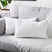 YAERTUN Lot de 2 Housses de Coussin Lombaire décoratives Super Douces pour canapé, Chambre à Coucher, Voiture, Motif en Relief Moderne, 30 cm x 50 cm, Blanc