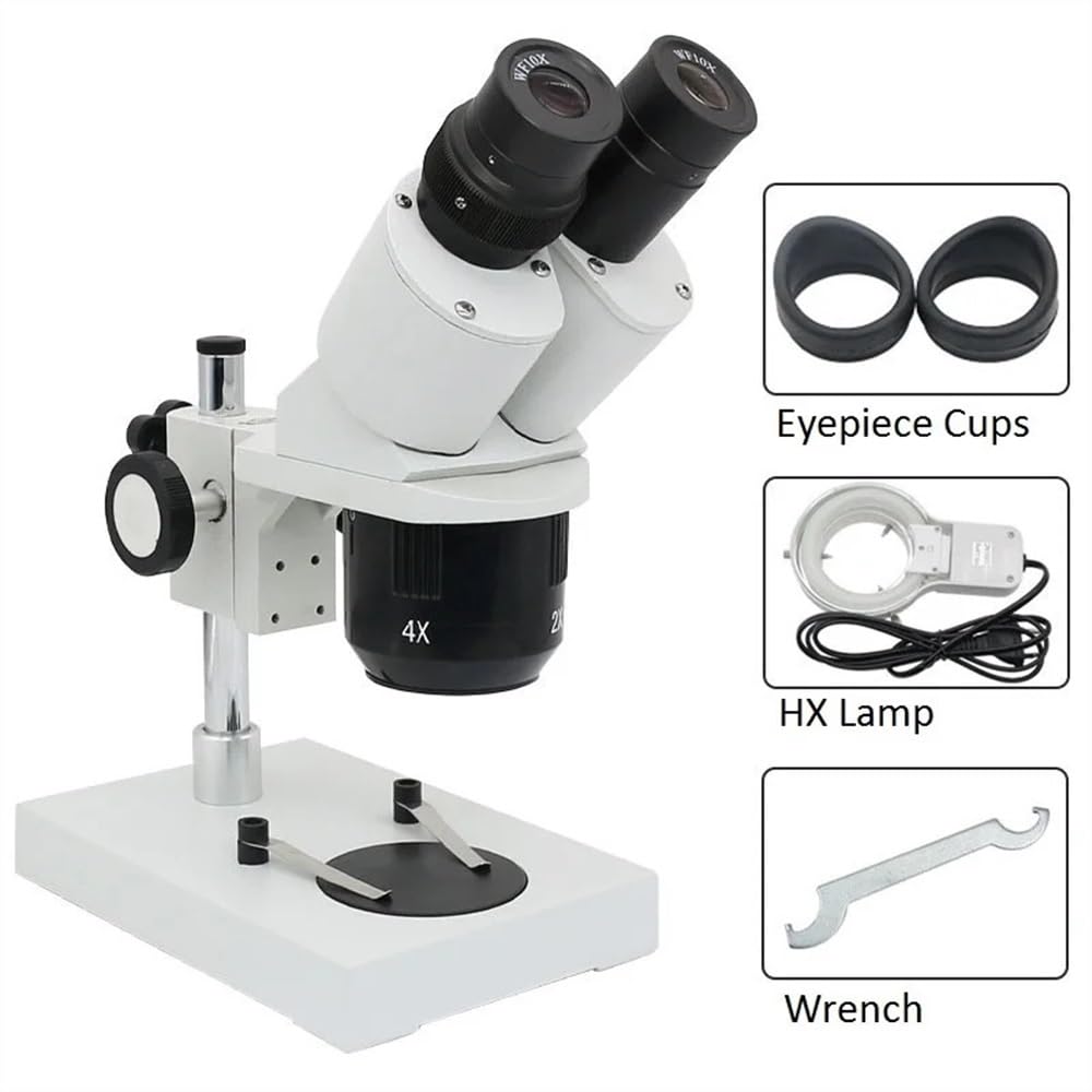 Accessori per microscopio da laboratorio Microscopio stereo 20X 40X con strumento di riparazione for saldatura industriale illuminato for telefono cellulare, orologio, orologio, riparazione PCB