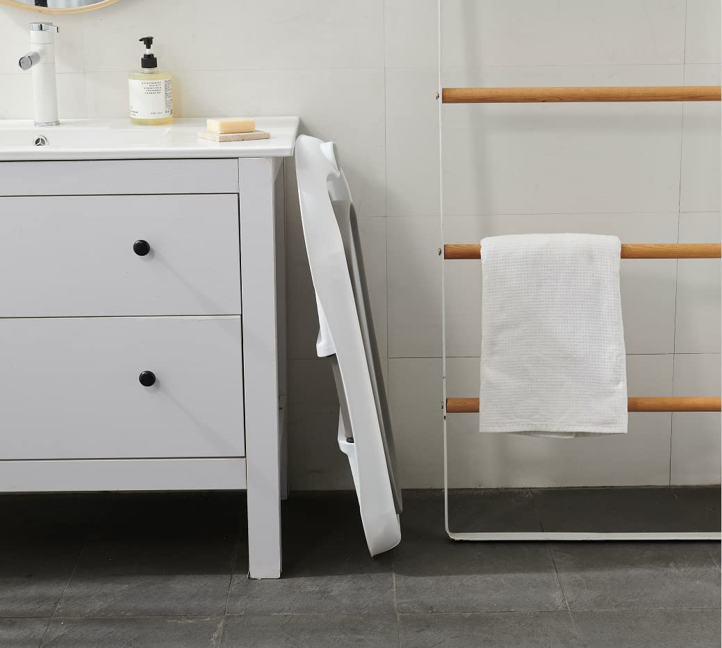 Bañera Plegable para Bebés, 81 x 48 x 24 cm, con Cojín de Apoyo, Alfombrilla de Asiento y Bandeja de Ducha para Recién Nacidos (Gris)