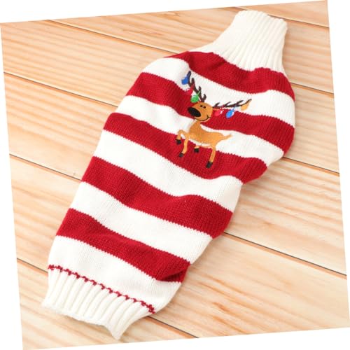 Pull de Noël pour chien rouge protégeant le chiot du froid hivernal - 7