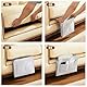 Betttasche Filz Betttasche zum Einhängen Bett, Filz Bett Caddy Organizer zum Einhängen, Dicke Filz Nachttisch Tasche Bett Organizer für Buch, Zeitschriften, iPad, Handy, Fernbedienung -Hellgrau