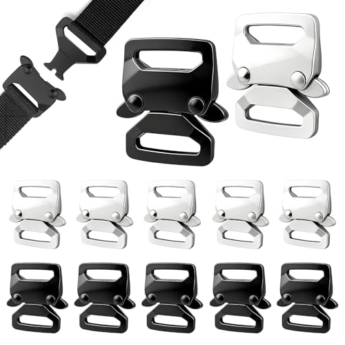 12 Fermoir Bracelet Paracorde en Alliage de Zinc, Boucle Débrayage Rapide et Attache pour DIY,...