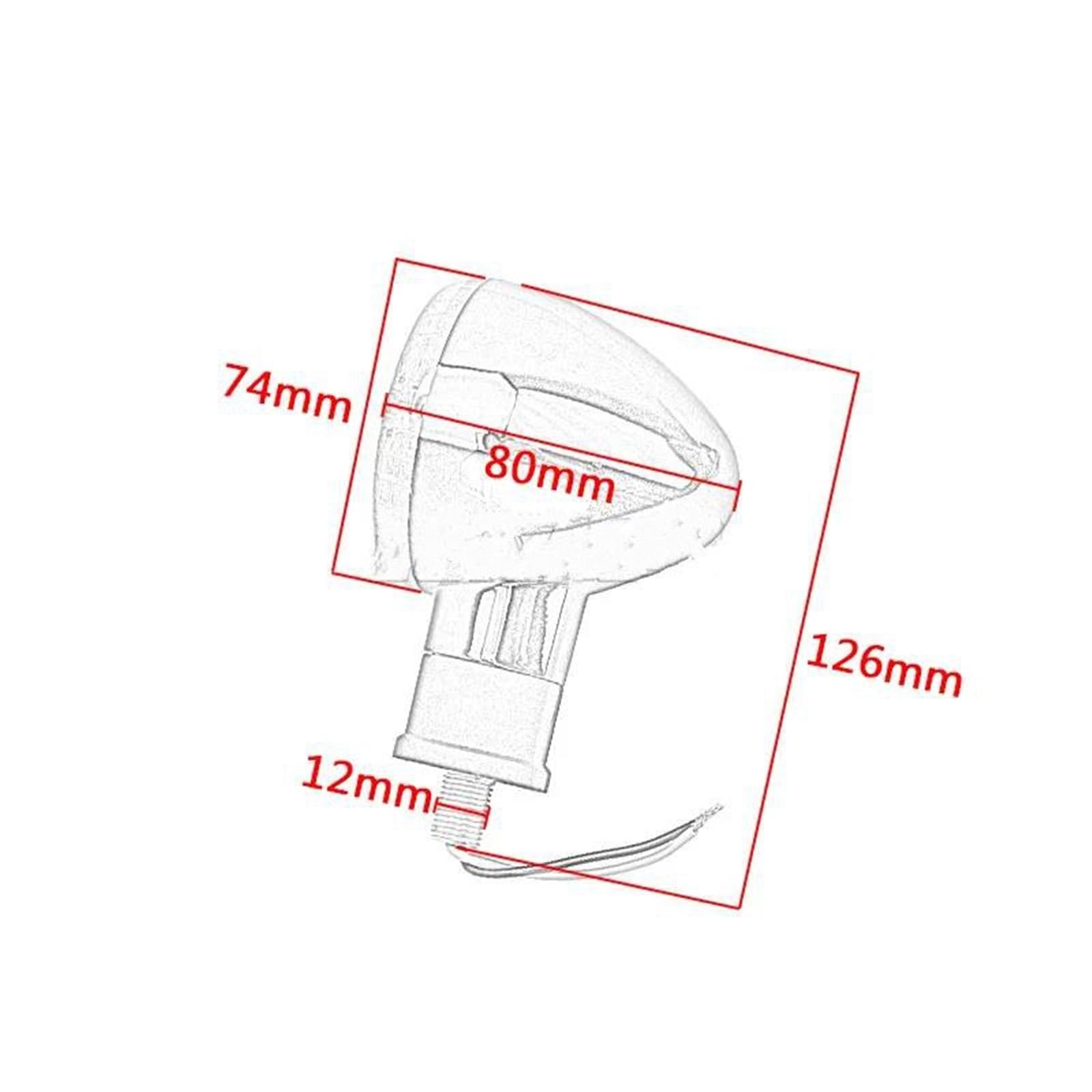 Lot De 2 Clignotants Rétro pour Moto pour Bolt XV950 XV 950 R/C Spec 2014-2018 Clignotants Indicateur(Couleur 4)