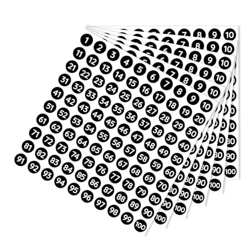 SUNNIFLY 30 Hojas Numeros Adhesivos, Pegatinas Numeros Adhesivos 1-100, Resistente a la Intemperie, para Oficinas, Escuelas, Habitaciones, Almacenes (Negro) SUNNIFLY 30 Hojas Numeros Adhesivos, Pegatinas Numeros Adhesivos 1-100, Resistente a la Intemperie, para Oficinas, Escuelas, Habitaciones, Almacenes (Negro)