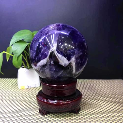 Boule d'améthyste de qualité supérieure taillée à la main avec socle