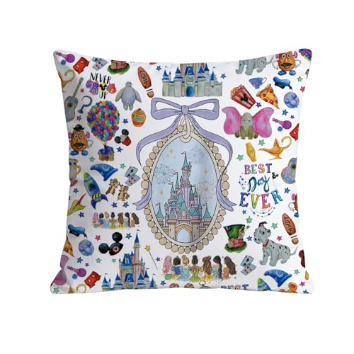 FUNYSO Coquette Bow Castle - Funda de almohada para amantes de las princesas, regalo de castillo de hadas, regalo de vacaciones, funda de almohada de princesa (Princesa Best Pillow UK)