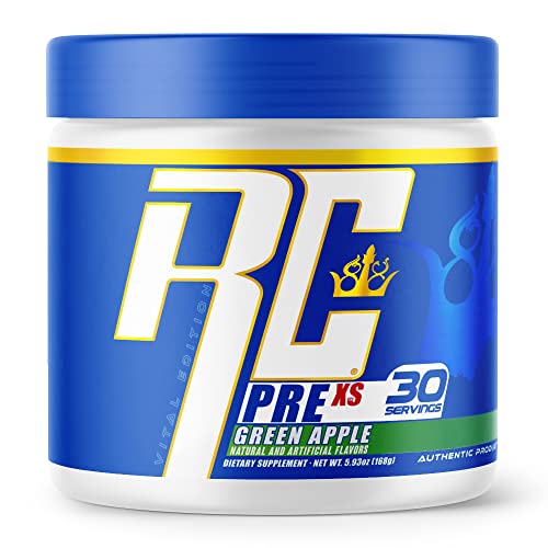 Ronnie Coleman Signature Series Pre Xs Pre Workout Powder For Women And Men For Extreme Energy And Focus Supplement With Beta-Alanine, 200Mg Caffeine Per Serving, Green Apple, 30 Servings #TOP8