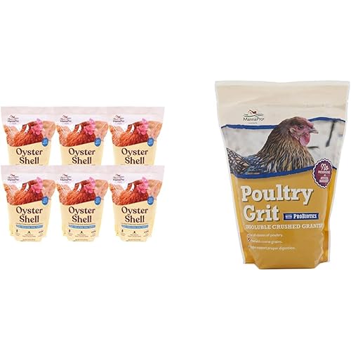 Manna Pro Crushed Oyster Shell and Poultry Grit Bundle (6-Pack)
