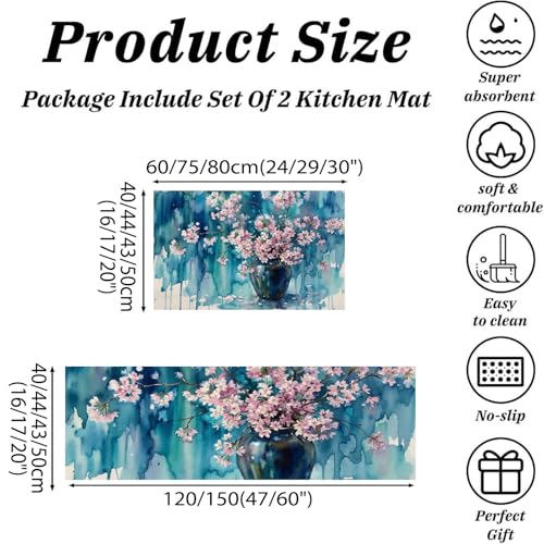 Tapis de cuisine aquarelle abstraite chic pour sublimer votre couloir, entrée et salle à manger