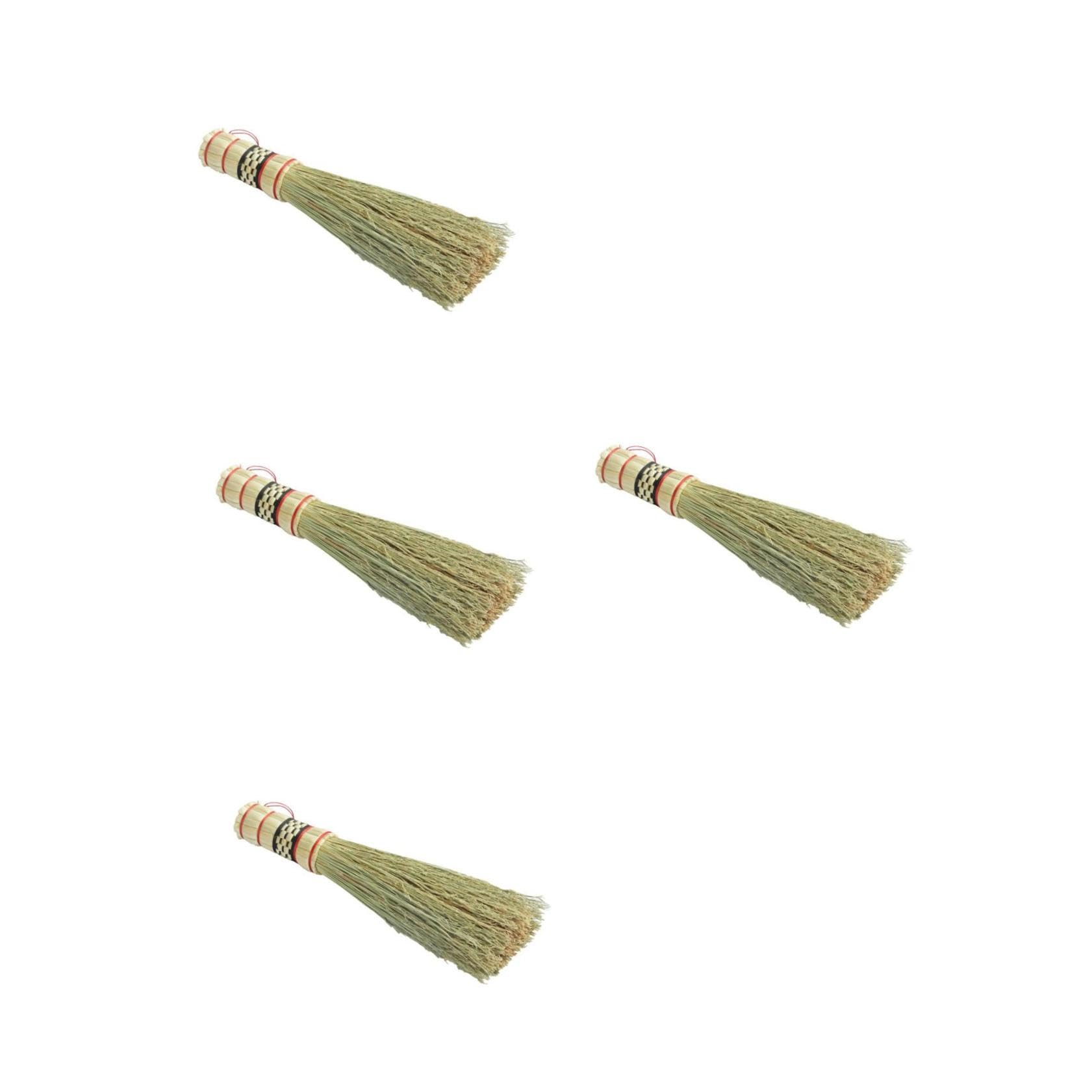 minkissy 4 Piezas Cepillo para Macetas Natural Cepillo De Cocina para Wok Utensilios De Cocina De Madera Wok Fregar Limpiador Multifunción Lavavajillas
