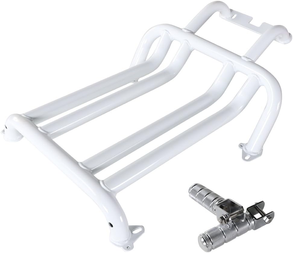 SIMILAR NCY 0800-1031 White Foot Rest with Pegs for the Hoda Ruckus 50cc Scooter