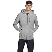 JACK & JONES Jjebasic Sweat Zip Hood Noos Felpa Sportiva con Cappuccio