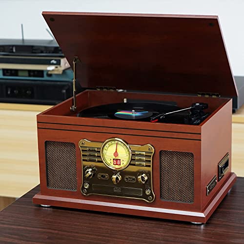 Platine Vinyle Bluetooth à Trois Vitesses et Haut-parleurs stéré, Convertisseur de Vinyle LP en MP3 avec CD, Lecteur de Cassette, Radio FM,Aux in et Prises Casque - Les Beatles, Paul McCartney, John Lennon, RIngo Starr, George Harrison Platine Vinyle Bluetooth à Trois Vitesses et Haut-parleurs stéré, Convertisseur de Vinyle LP en MP3 avec CD, Lecteur de Cassette, Radio FM,Aux in et Prises Casque – Image 6