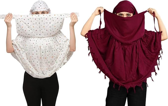 COMBO Women Cotton Stylish Hand Printed Scarf - Anti Pollution Full Face Cover With UV Sun Rays Protection Scarf-image-13