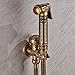 Bidet Sprayer for Toilet, Antique Brass Handheld Sprayer with Hose Wall Mounted Baby Diaper Cloth Washer and Shower Sprayer for Pet,Bronze,A