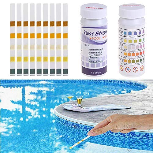Buy XIKUO Pool and Spa Test Strips for Hot Tub 5in1 Swimming Pool Test Kit 50 Count Test