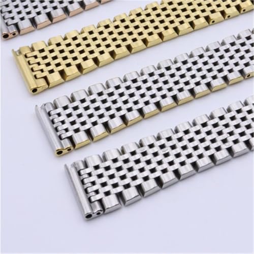 Correa de acero inoxidable plana y eslabones ajustables de 12 a 22mm 7