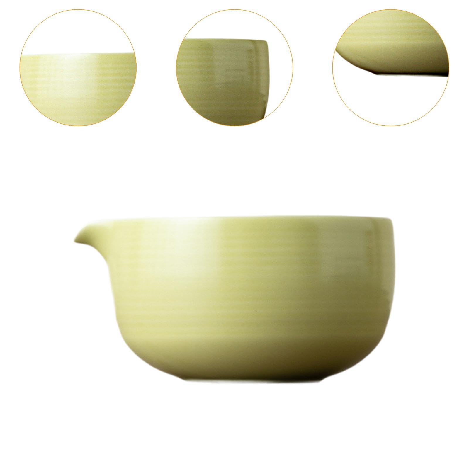 Bol à Matcha Japonais Bol Traditionnel Céramique Bol Mélangeur Multifonction Bol à Thé Verseur pour Préparation Matcha Convient Aux Cadeaux Amis, Bleu Cyan