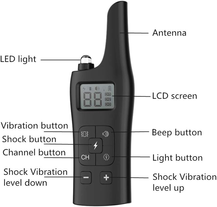 Dog Training Collar Dog Shock Collar with Remote Anti Bark Device Waterproof USB Rechargeable with Remote Control up to 875 Yards for Home Training Use
